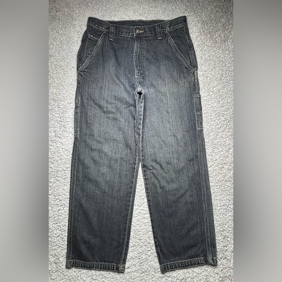 Wrangler Jeans Mens 32 x 30 Baggy 10 Pocket Design Wide Leg Y2K Style Streetwear - Picture 1 of 7